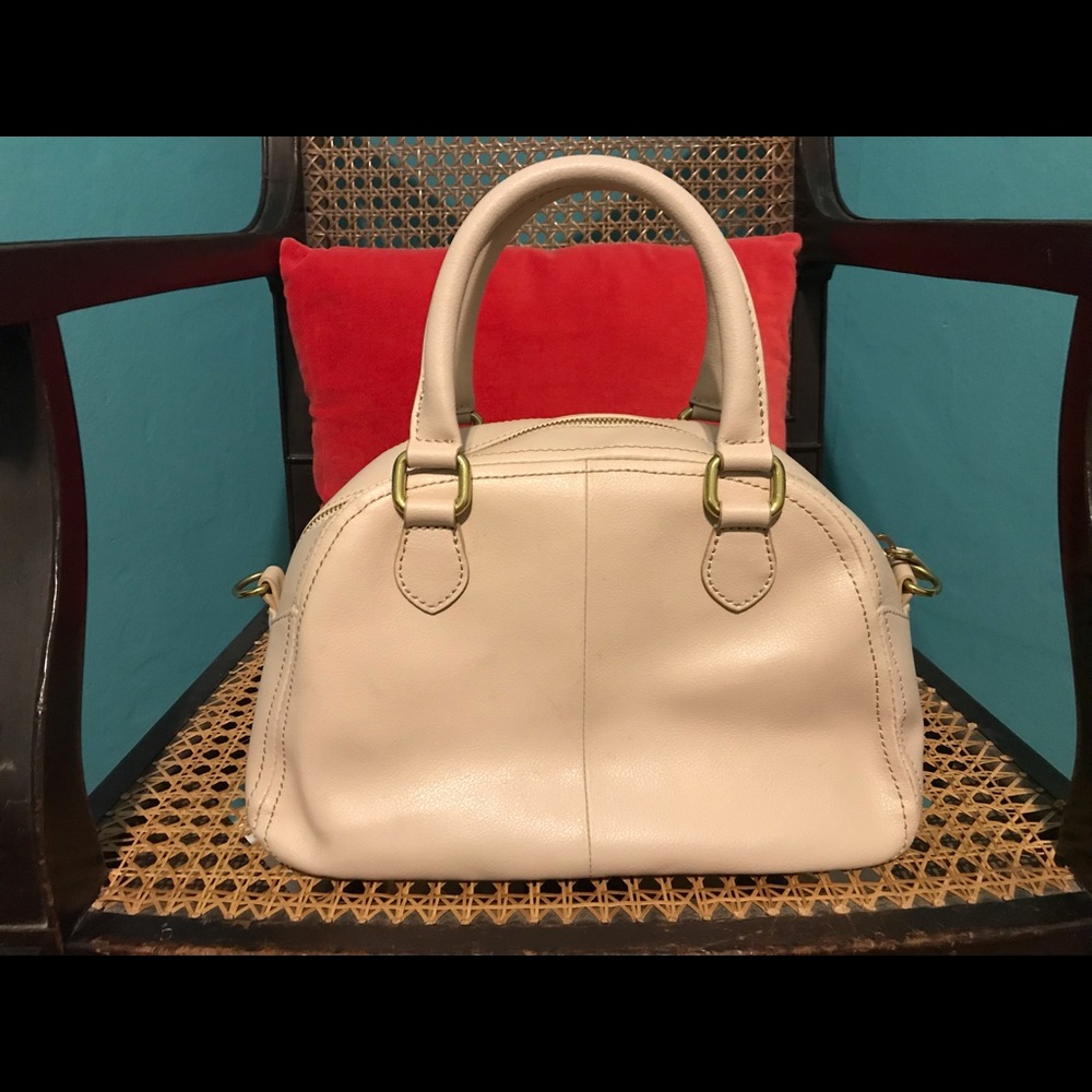 Nude/Blush Leather Handbag by J. Crew